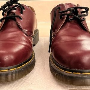 Dr. Martens 1461 cherry-red in excellent condition.